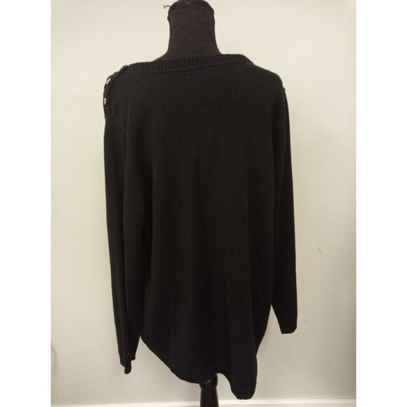 NWT Charter Club Women's Black Crewneck Sweater Size 2X - Picture 3 of 10